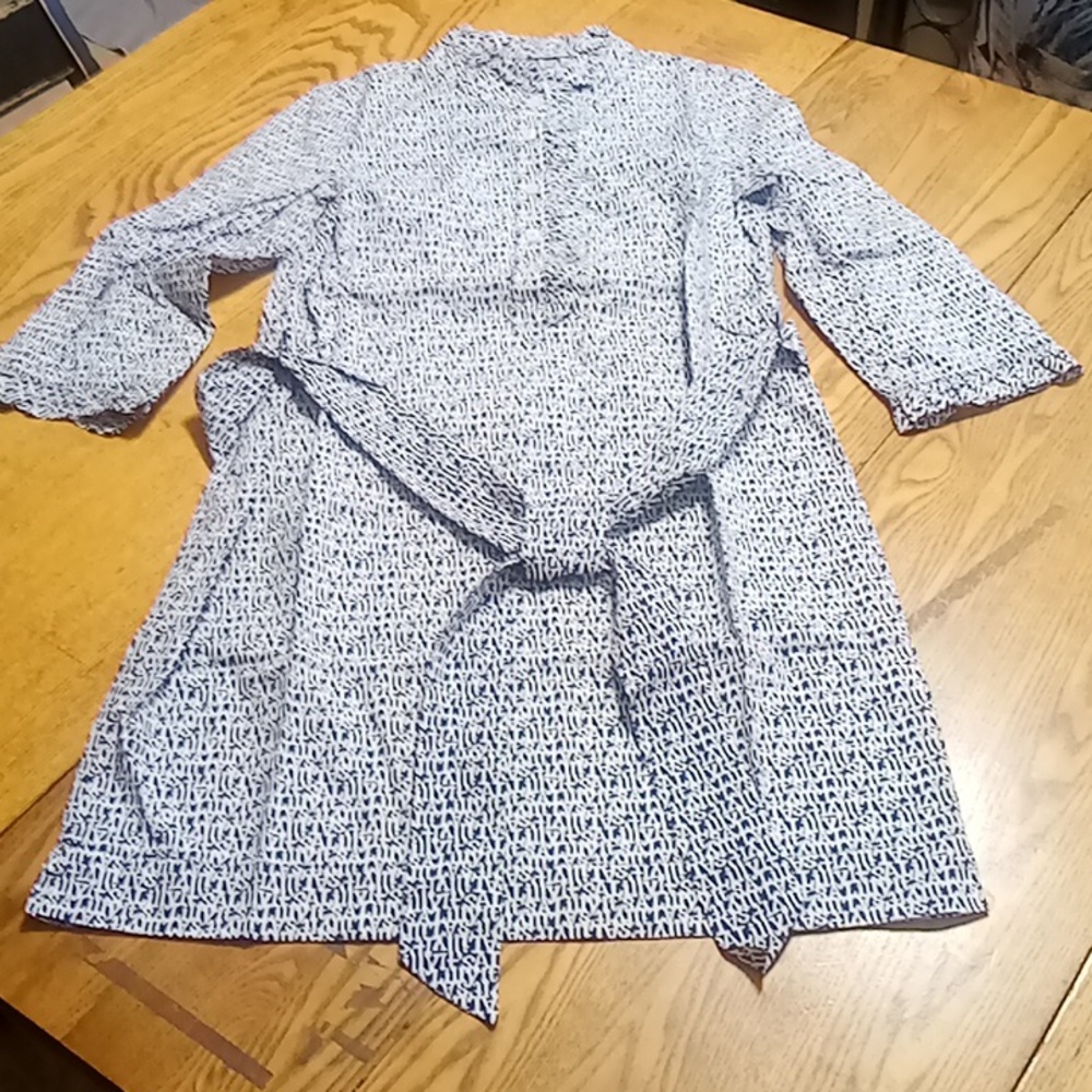NEW LILLY PULITZER DRESS 0 NEW Womens Shirt Dress Long Sleeve Casual Work BLUE